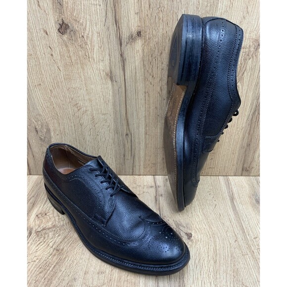 Allen Edmonds Mens MacNeil Wingtip Derby Dress Shoes Black Leather Brogues 11 B main image 8